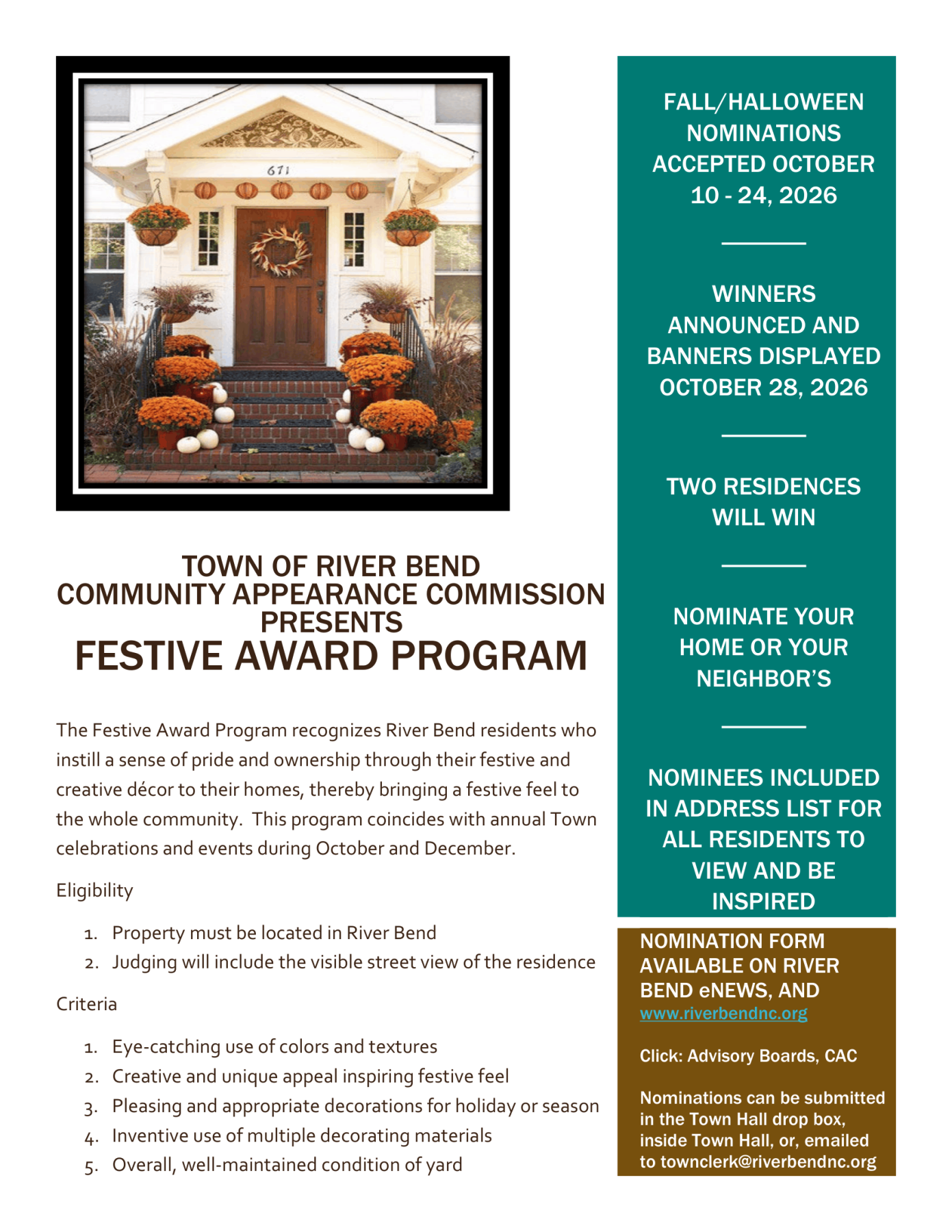 Fall Festive Award Flyer