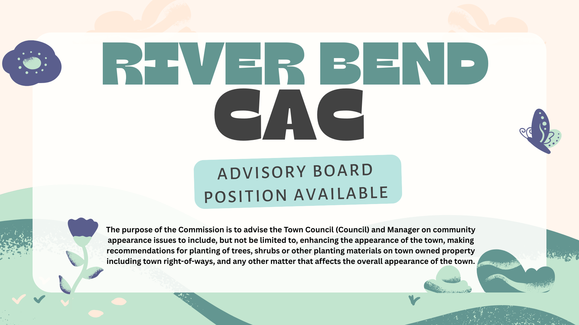 Advisory Board Position Available- Community Appearance Commission