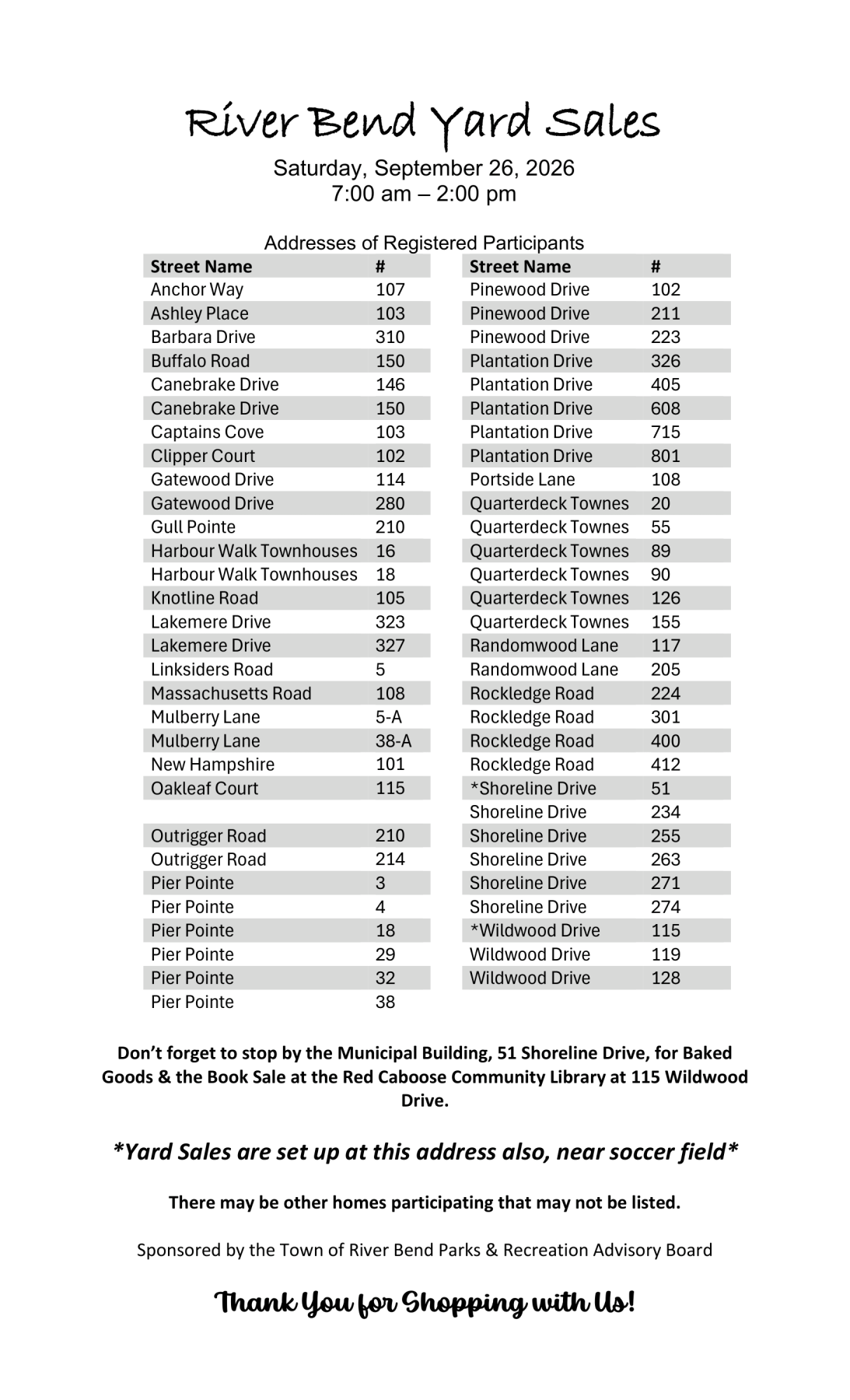 page one yard sale map